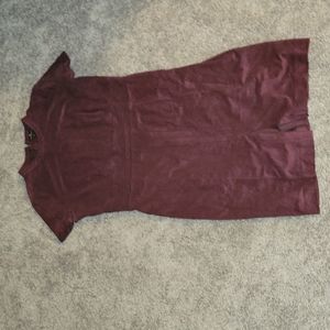 Beautiful Burgundy Unique Dress with slit in the front